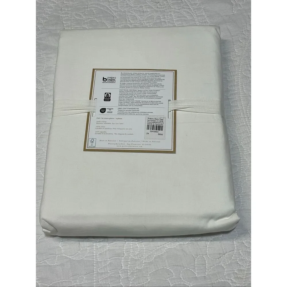 Pottery Barn Teen Essential Cotton Bed Skirt Full White